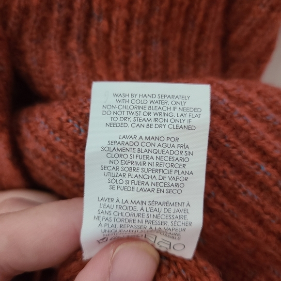 Cabi oversized ribbed knit kimono sleeve cardigan sweater Size Small Orange - Picture 7 of 7